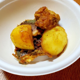 無水鍋でサバとじゃがいものカレー煮